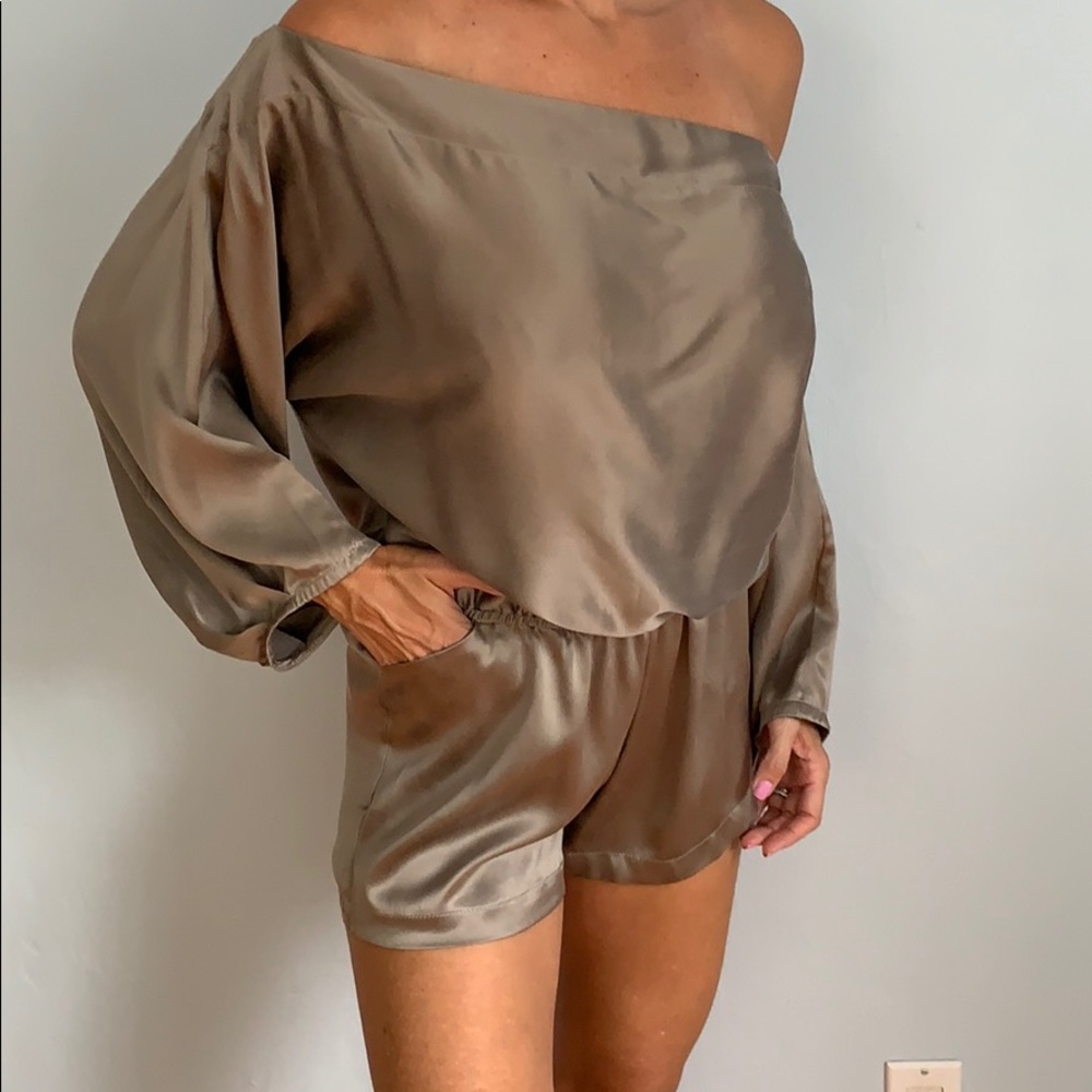 Alexis silk off the shoulder jumper
